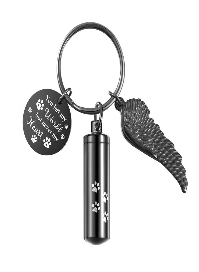 DAIFFUNE Cylinder Urn Keychain for Ashes Pet Cremation Keychain Dog Ash Necklace Cat Urn Necklace - Image 1