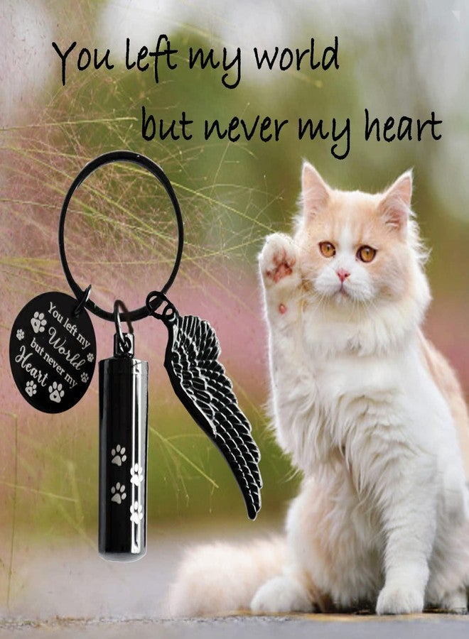 DAIFFUNE Cylinder Urn Keychain for Ashes Pet Cremation Keychain Dog Ash Necklace Cat Urn Necklace - Image 5