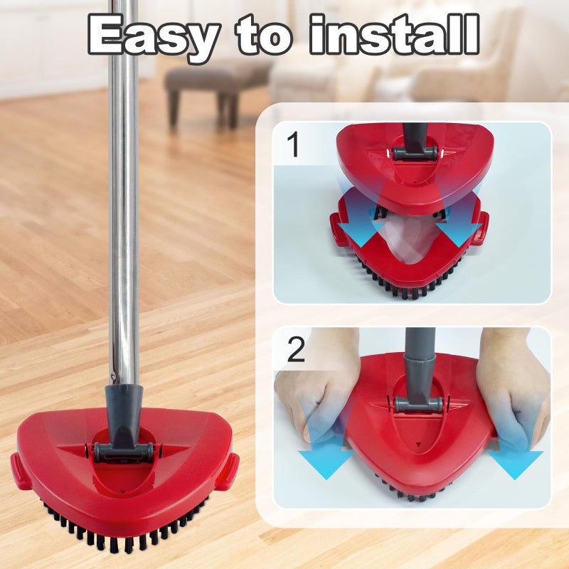 DLAIMI Mop Heads Replacement for Ocedar, Mop Replace Head for Ocedar EasyWring 1 Tank, Microfiber Spin Mop Refills, Include 4 Spin Mop Replacement Head Deep Cleaning Machine Washable with 2 Scrubber Mop Head - Image 5