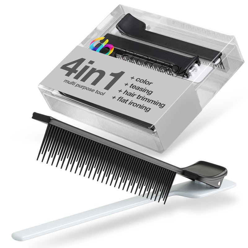 ColorBow Teasing Clip Comb 5 Pack Teasing Comb Coloring Styling Tools  Hairstylist Must Haves for Highlights balayage board Companion Ombr Trimming  Cutting  Flat Iron Comb Attachment Clip on