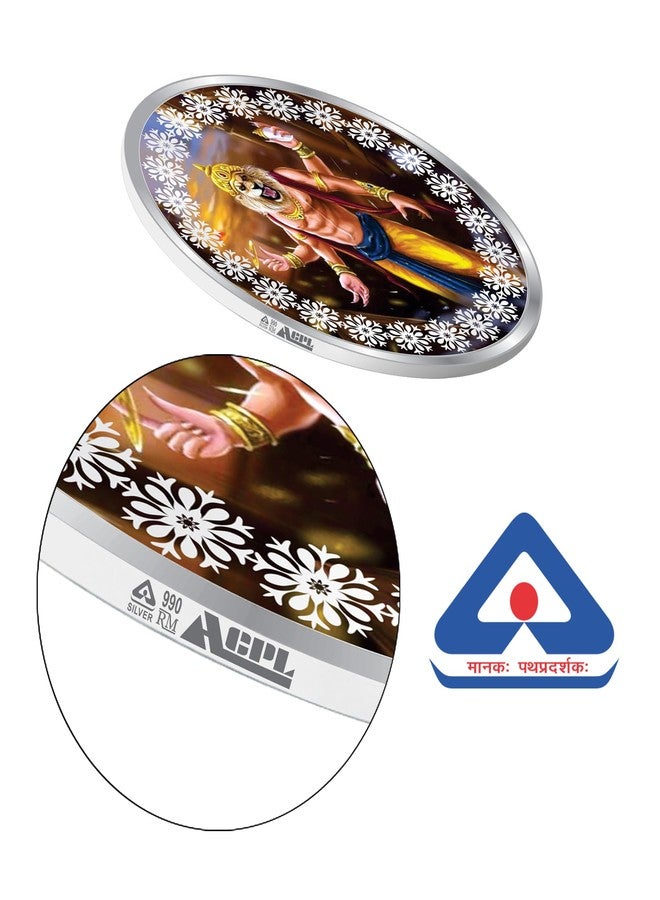 ACPL Precious Moments BIS Hallmarked 10gm 999 Pure Silver Coin Narasimha Colorful Design - Image 5