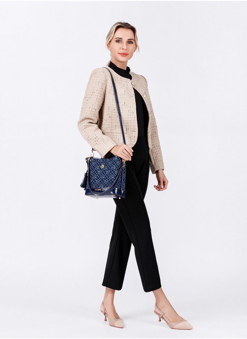 BLLE ROWN Stylish Bucket Bag for Ladies, Fashionable Women Shoulder Bag with Adjustable Strap, Spacious & Lightweight Multipocket Crossbody Bag, Perfect for Everyday Use  - Image 3
