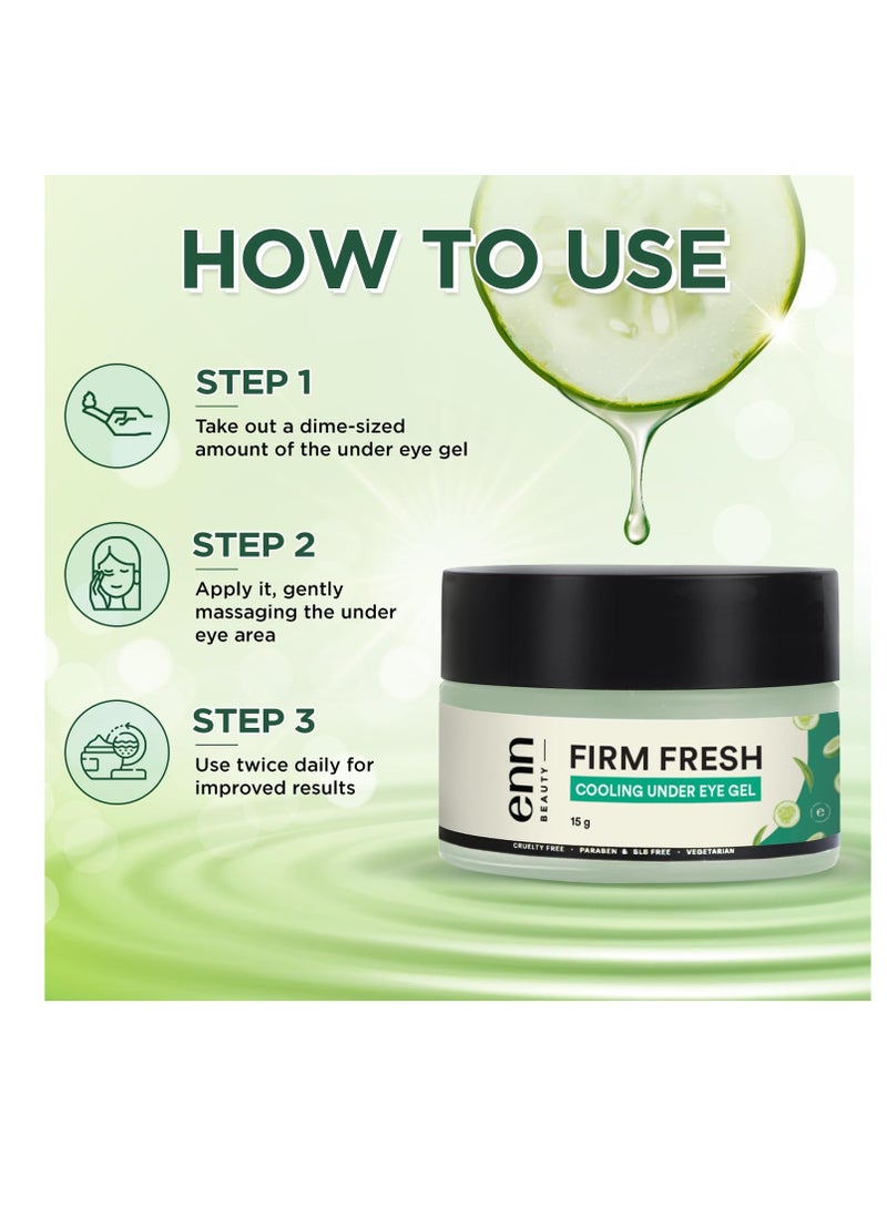 Enn Beauty Firm Fresh Cooling Under Eye Gel 15g To Reduce Dark Circle Puffiness Tired And Fatigued Eyes Dryness Wrinkles And Fine Lines Under Eyes - Image 3