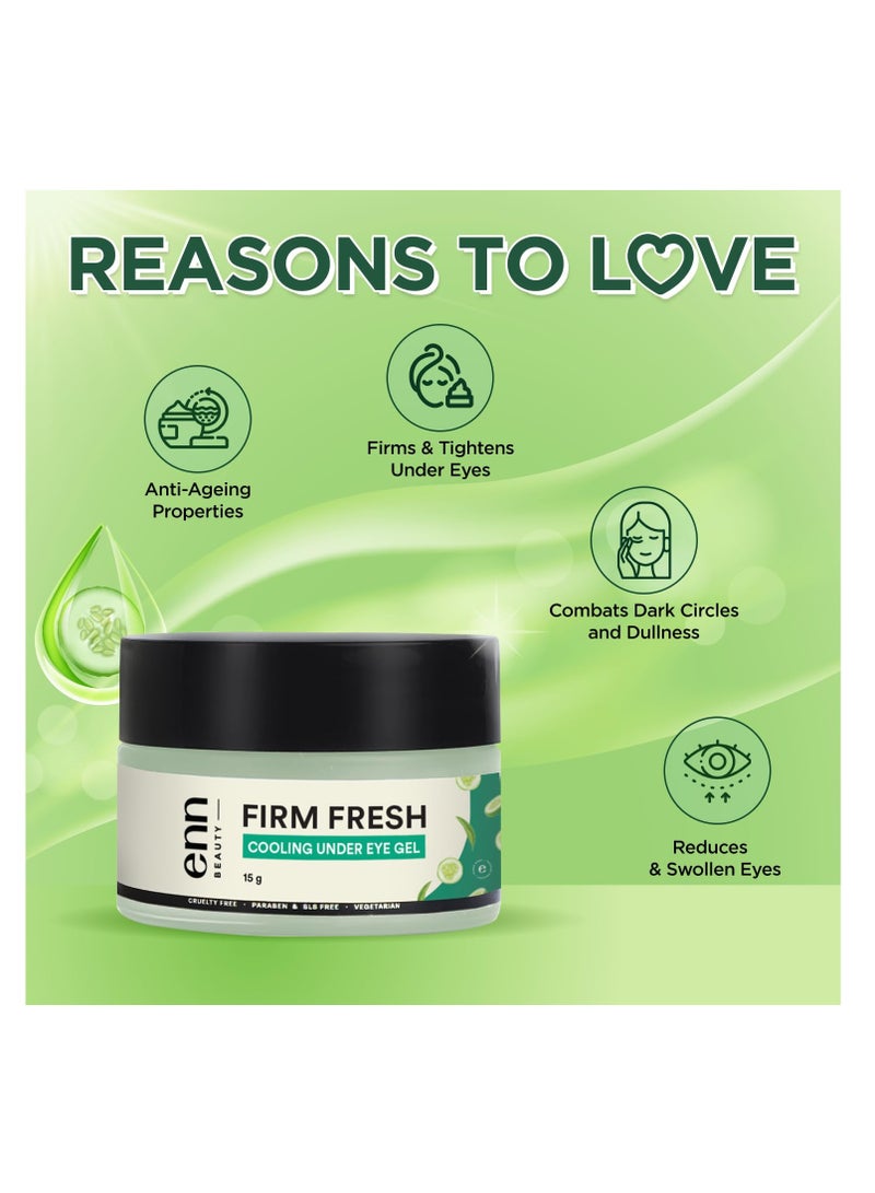 Enn Beauty Firm Fresh Cooling Under Eye Gel 15g To Reduce Dark Circle Puffiness Tired And Fatigued Eyes Dryness Wrinkles And Fine Lines Under Eyes - Image 2