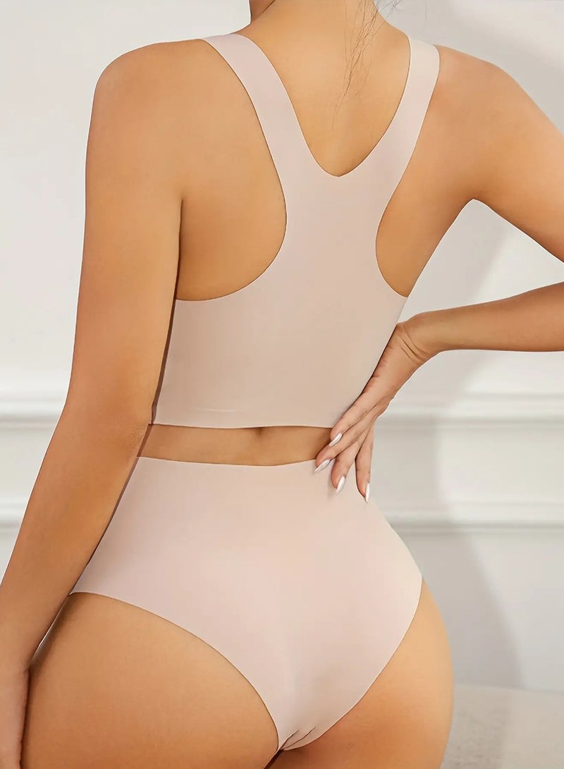 Women's Seamless Invisible Padded Bra and Pantie Set - Image 4