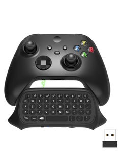 MIXDE Controller Keyboard for Xbox Series X/S Wireless 2.4G Ergonomic USB Gamepad Keypad QWERTY Chatpad with Audio and Headset Jack for Game Live Chat Compatiable with Xbox Series S/Series X/One/One S  - Image 2