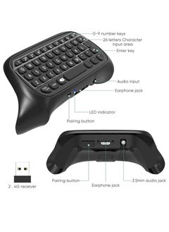 MIXDE Controller Keyboard for Xbox Series X/S Wireless 2.4G Ergonomic USB Gamepad Keypad QWERTY Chatpad with Audio and Headset Jack for Game Live Chat Compatiable with Xbox Series S/Series X/One/One S  - Image 5