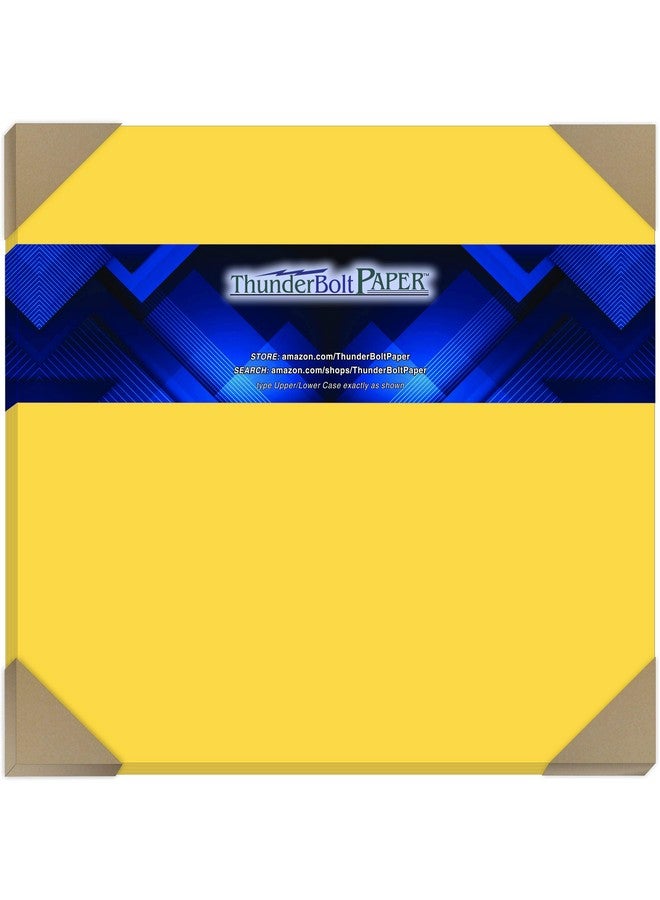 ThunderBolt Paper 50 Bright Golden Yellow Color Cardstock 65Lb Cover Paper 12 X 12 (12X12 Inches) Scrapbook Albumcover Size Quality Printable Smooth Surface Bright Colorful - Image 1