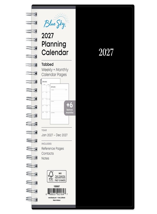 Blue Sky 2027 Weekly and Monthly Planner Calendar, Includes January 2027 - December 2027, 5" x 8", Flexible Cover, Wirebound, Laminated Tabs, Enterprise - Image 1