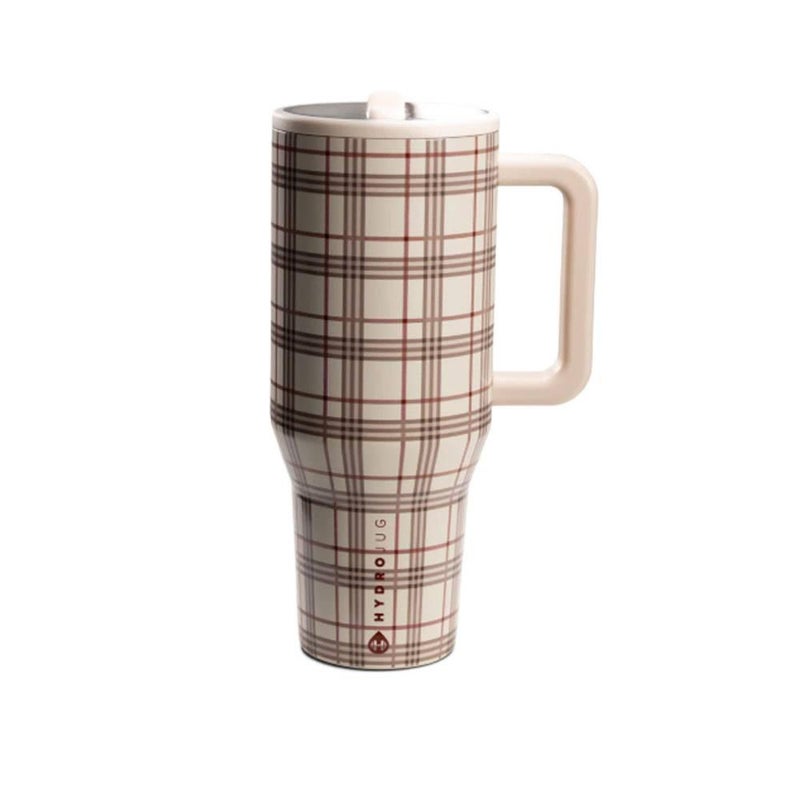 كوب قهوة بغطاء بشفاط وغطاء مانع للتسرب من ستانلس ستيل وجدار مزدوج، 32 oz مع غطاء بقشة من الستانلس ستيل - Image 3