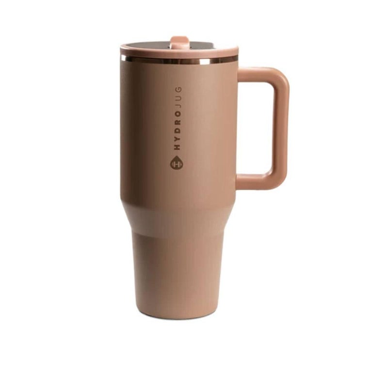 كوب قهوة بغطاء بشفاط وغطاء مانع للتسرب من ستانلس ستيل وجدار مزدوج، 32 oz مع غطاء بقشة من الستانلس ستيل - Image 4