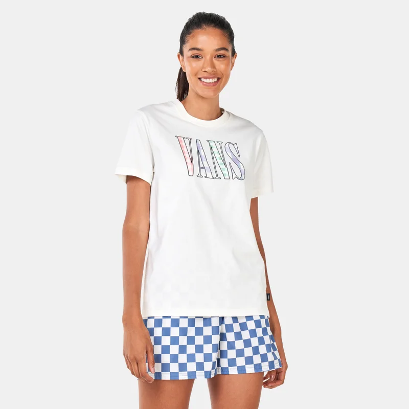 VANS Women's Mixed Up Gingham Boyfriend T-Shirt
