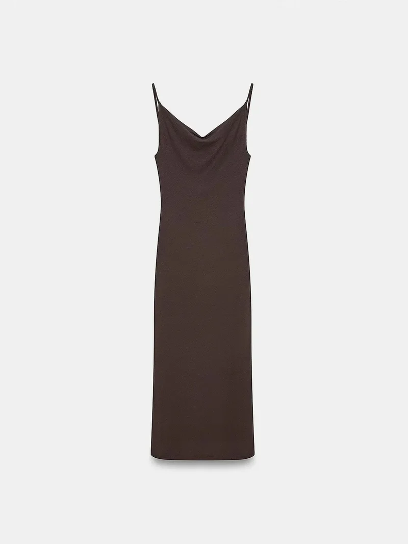 ديلفين DILVIN Sleeveless Midi Slip Dress
