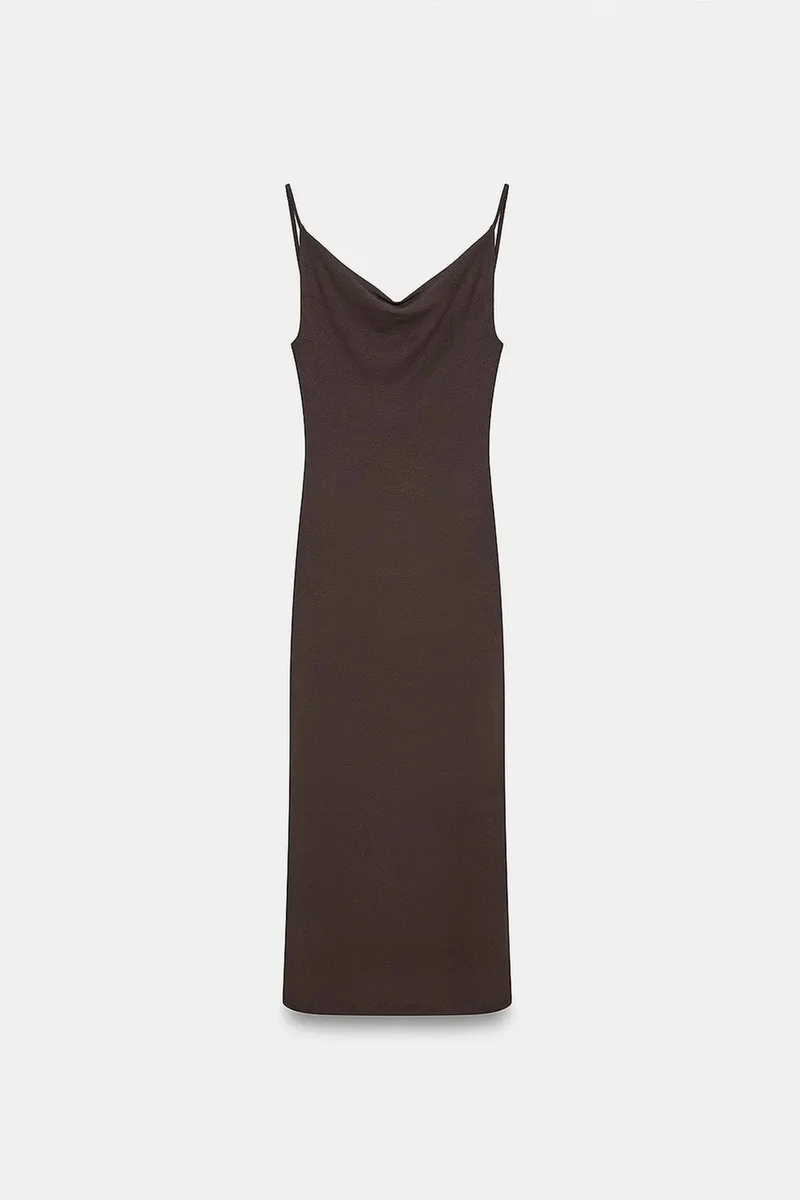 ديلفين DILVIN Sleeveless Midi Slip Dress