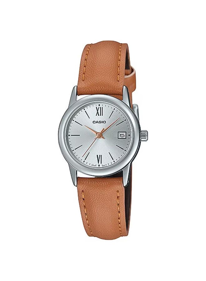 CASIO Leather Analog Watch LTP-V002L-7B3UDF - Image 1