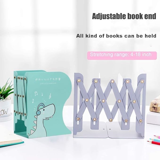MATSON Premium Expandable Metal Bookends for Office Decor/Book Shelf/Living Room/Home Décor,Unicorn Book Shelf for Girls Boys Kids Return Gifts - Image 4