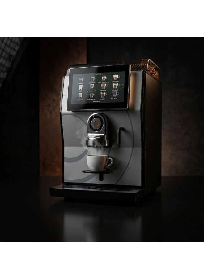 Rhea rhTT1 Bean to Cup Coffee Machine | 7” Touch Screen | Commercial Espresso Maker UAE - Image 4