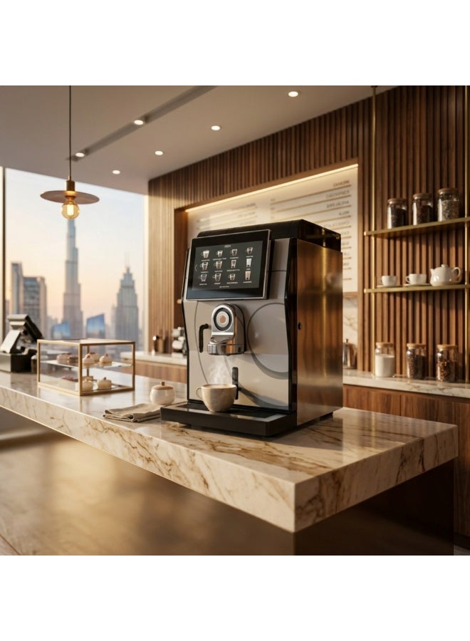 Rhea rhTT1 Bean to Cup Coffee Machine | 7” Touch Screen | Commercial Espresso Maker UAE - Image 2