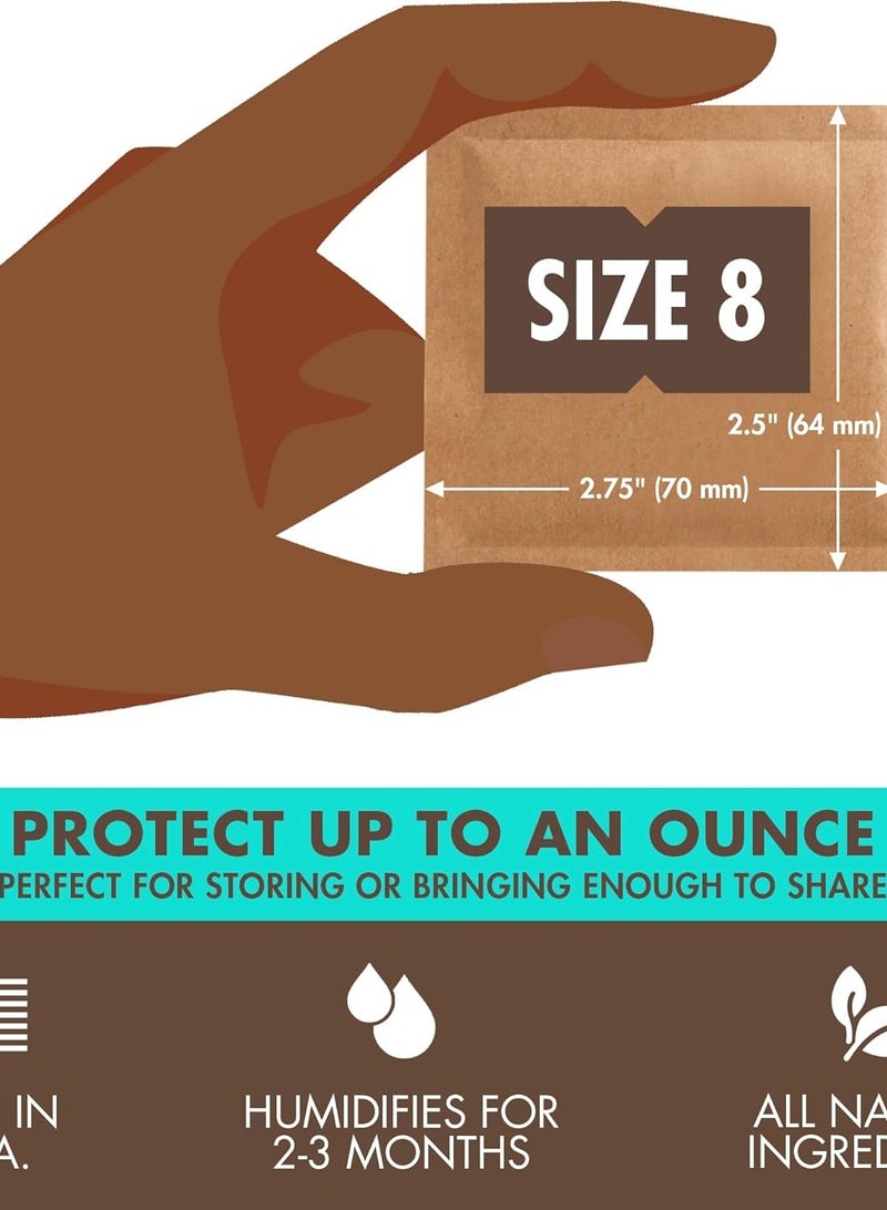 بوفيدا ٦٢٪ رطوبة نسبية، تحكم ثنائي الاتجاه في الرطوبة | مقاس ٨ في ١٠ أكياس قابلة لإعادة الإغلاق - Image 3