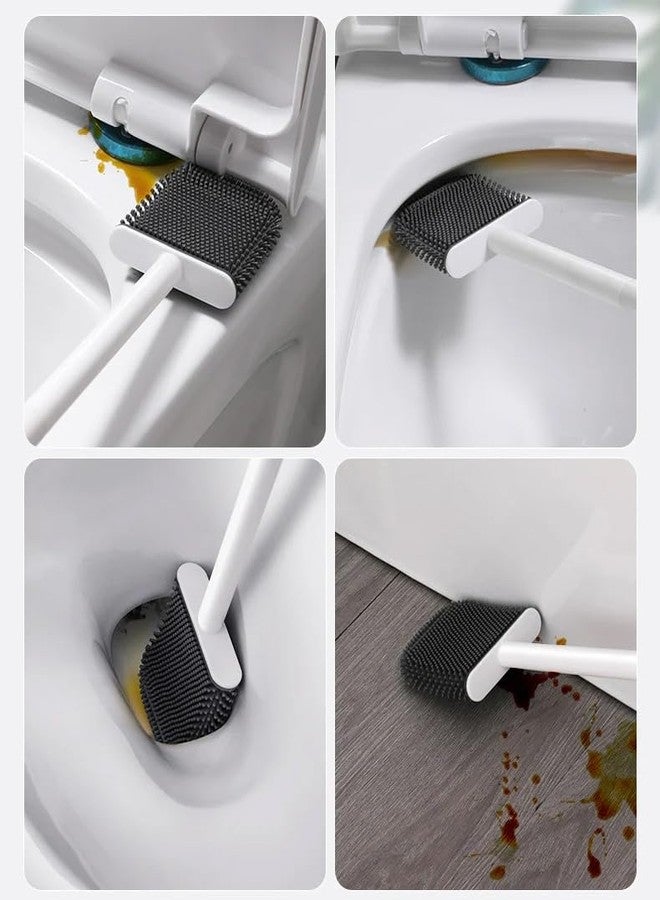 PLUMAZE Toilet Cleaner Brush/Toilet Brush with Holder Stand/Toilet Cleaning Brush/Toilet Cleaning Brush with Wall Mounted Holder, Long Handle, Drip-Proof, Deep Cleaning - Image 5
