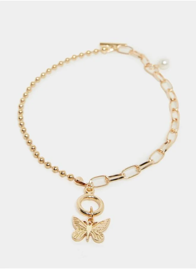 ستايلي Drop Butterfly Accent Bracelet