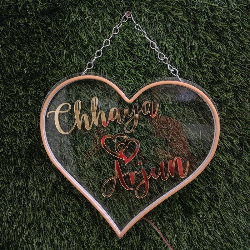 3D EYRANS 3D EYRANS Personalized Couple Name with Heart Led Neon Sign Decorative Lights for Wall Decor Room Decoration LED Neon Sign Design 4  - Image 5
