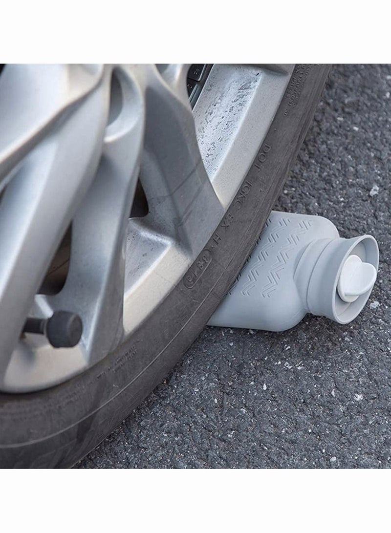 SYOSI Hot Water Pouch with Knit Cover, SYOSI Water Filled Heating Bottle Hot Water Bag, Small Lovely and Reusable Warm Water Bag, Microwave Oven Heating Available, Light Gray 10.3x16 cm - Image 4