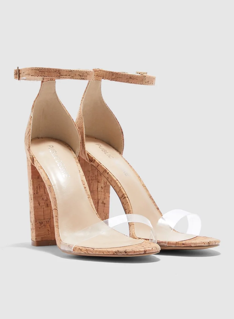 PUBLIC DESIRE Ana Sandal - Natural Cork