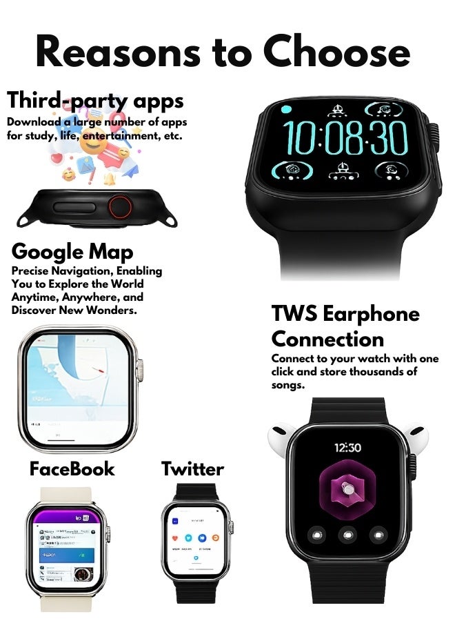 Smartwatch – Unisex Fitness & Health Tracker with Waterproof Design, Sport Modes, Sleep & Stress Monitor, Stylish Look for All-Day Wear - Image 4