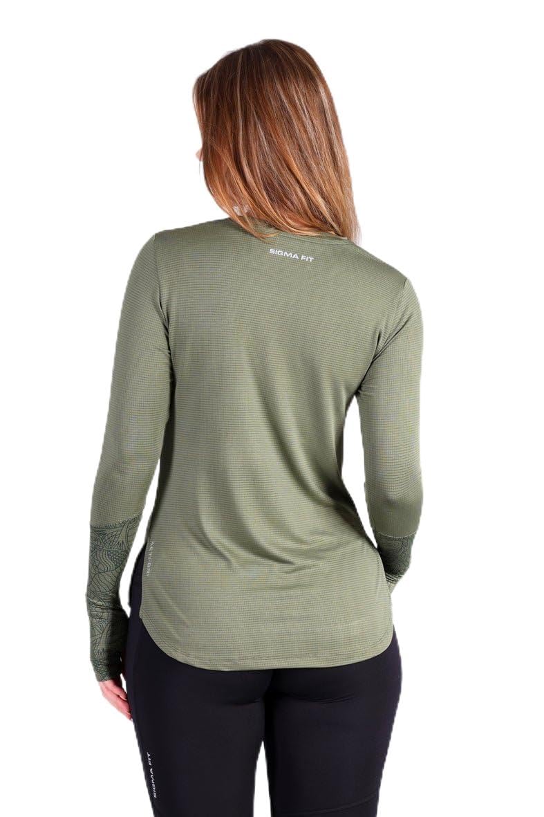 Sigma Fit artist-thumb long sleeve tshirt olive WLS-W25-57