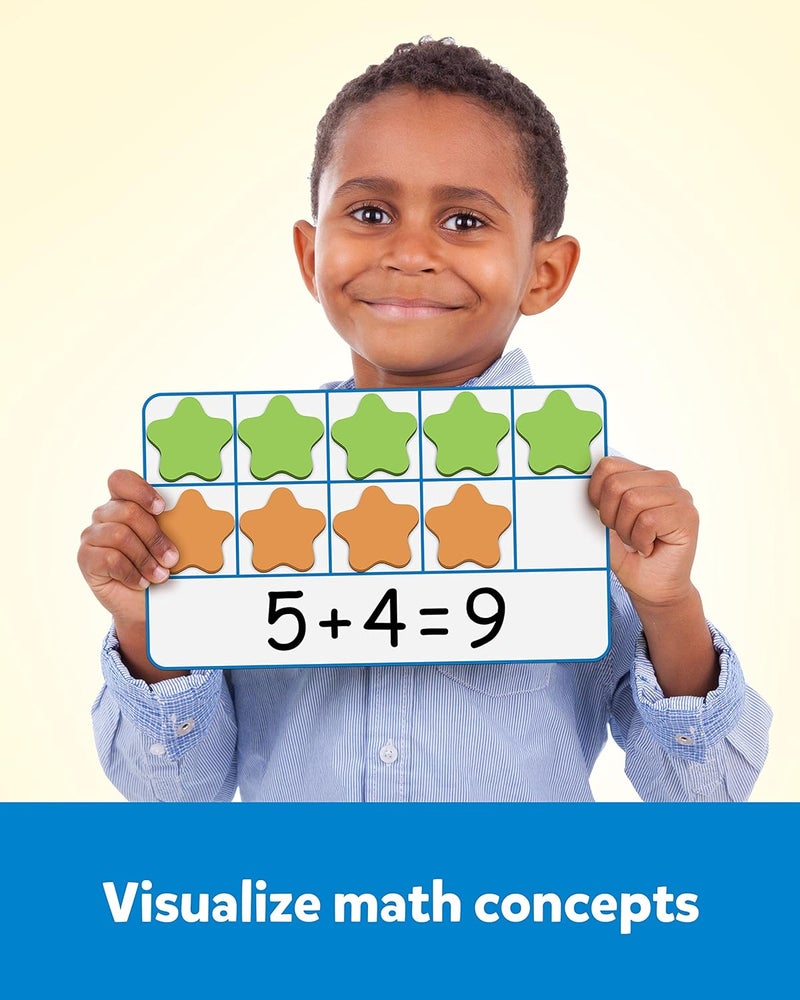 Coogam Magnetic Ten-Frame Set, Math Manipulative EVA Number Counting Games, Montessori Educational Toy Gift for Kindergarten Classroom Kids 3 4 5 Year Old - Image 3
