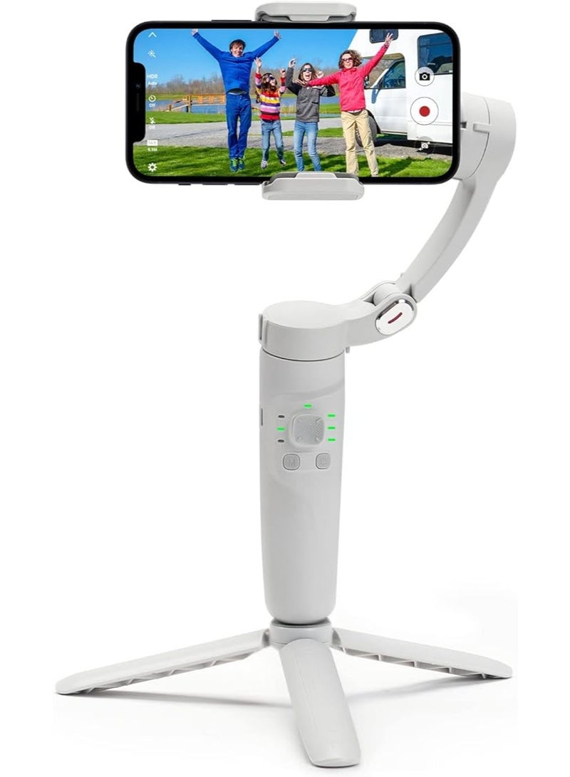 Gimbal Smart Selfie Stick for professional shooting with 3-axis stabilization, automatic face tracking, quick horizontal/vertical switch, Bluetooth control, and battery life over 10 hours - Image 1