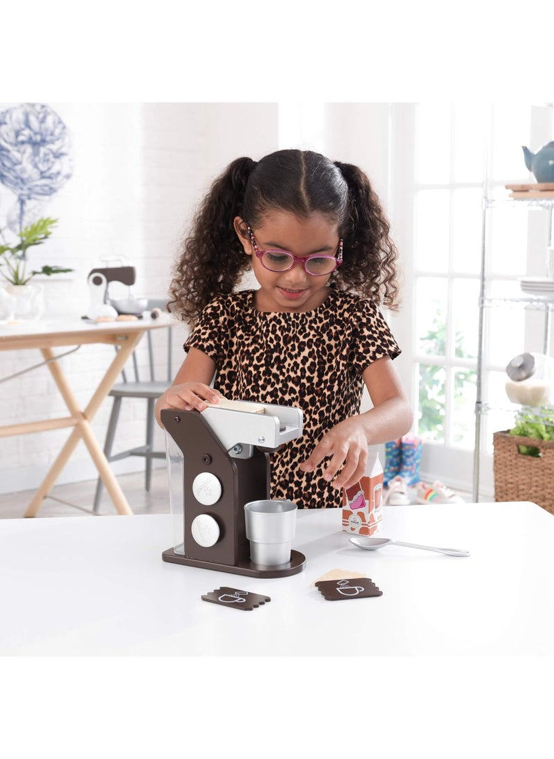 KidKraft KidKraft Childrens Espresso Coffee Set  Role Play Toys for The Kitchen Play Kitchen Accessories Gift for Ages 3  - Image 5