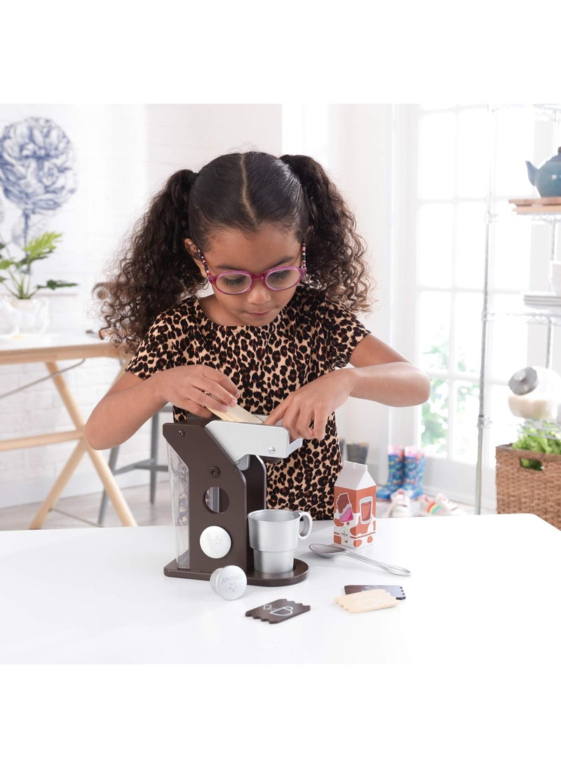 KidKraft KidKraft Childrens Espresso Coffee Set  Role Play Toys for The Kitchen Play Kitchen Accessories Gift for Ages 3  - Image 2