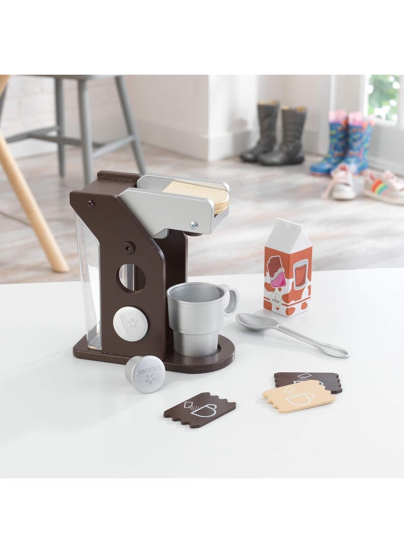 KidKraft KidKraft Childrens Espresso Coffee Set  Role Play Toys for The Kitchen Play Kitchen Accessories Gift for Ages 3  - Image 3