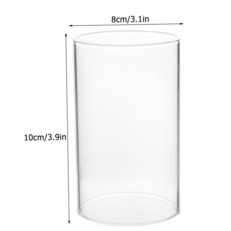 4Pcs Transparent Glass Hurricane Shades Candle Covers Protectors For Tealight Home Decor - Image 3