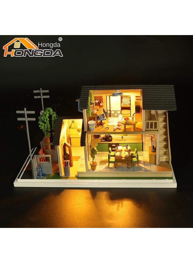Bluejw Diy Cabin Japanese Mini Villa Handmade Assembled Yamano Villa Japanese Simple Tatami Mini Doll House - Image 5