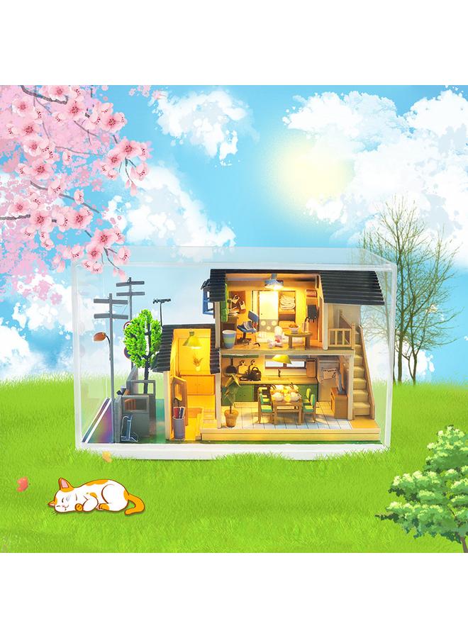 Bluejw Diy Cabin Japanese Mini Villa Handmade Assembled Yamano Villa Japanese Simple Tatami Mini Doll House - Image 4