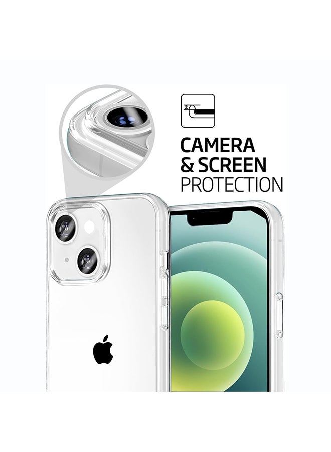 O Ozone Clear Hard Back Compatible With iPhone 14 | Transparent Shockproof Protective Cover | Slim Hybrid PC + TPU Phone Case | Anti-Yellow, Scratch Resistant - Image 4