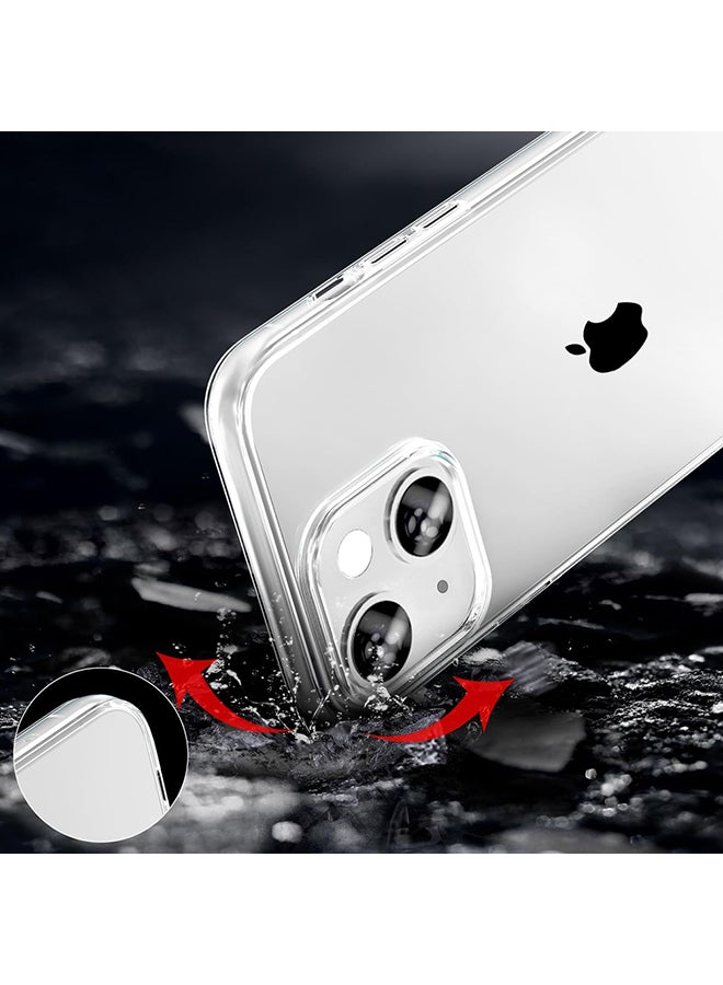 O Ozone Clear Hard Back Compatible With iPhone 14 | Transparent Shockproof Protective Cover | Slim Hybrid PC + TPU Phone Case | Anti-Yellow, Scratch Resistant - Image 3