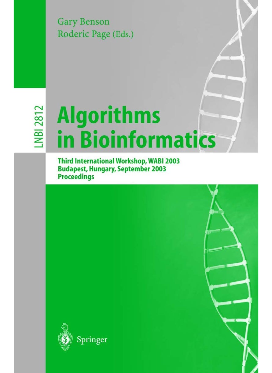 Algorithms in Bioinformatics: Third International Workshop, WABI 2003, Budapest, Hungary, September 15-20, 2003, Proceedings 