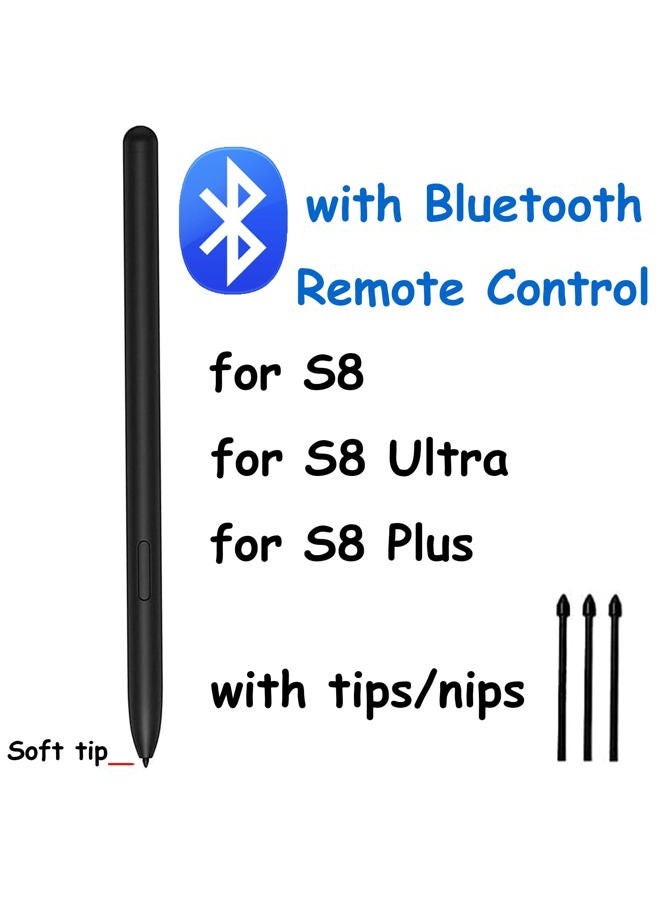 PCTC Galaxy Tab S8 Ultra S Pen withBluetooth S8 Stylus Pen Replacement for Samsung Galaxy S8 S8 Plus S8 Ultra (EJ-PT870BJEGUJ) Pen (Black) - Image 2