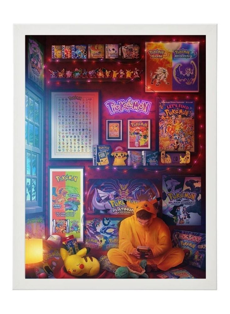 RKN Digital Wall Art Poster Frame Pokémon 30X40 cm - Image 1