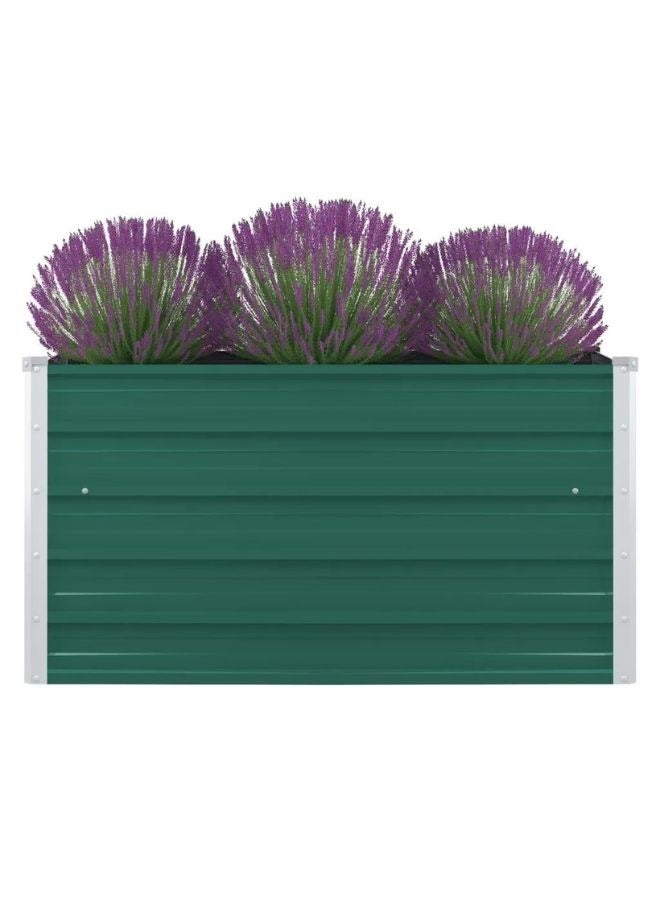فيداكسل سرير حديقة مرفوع 100 × 100 × 45 سم من الصلب المجلفن باللون الأخضر  - Image 1