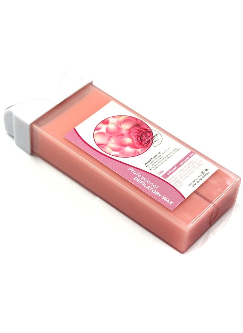 DubaiGallery Depilatory Wax Honey Cartridge + Roll On Wax Warmer Heater EU Plug 100 pcs Epilator Paper Women Hair Removal Wax Warmer  - Image 3