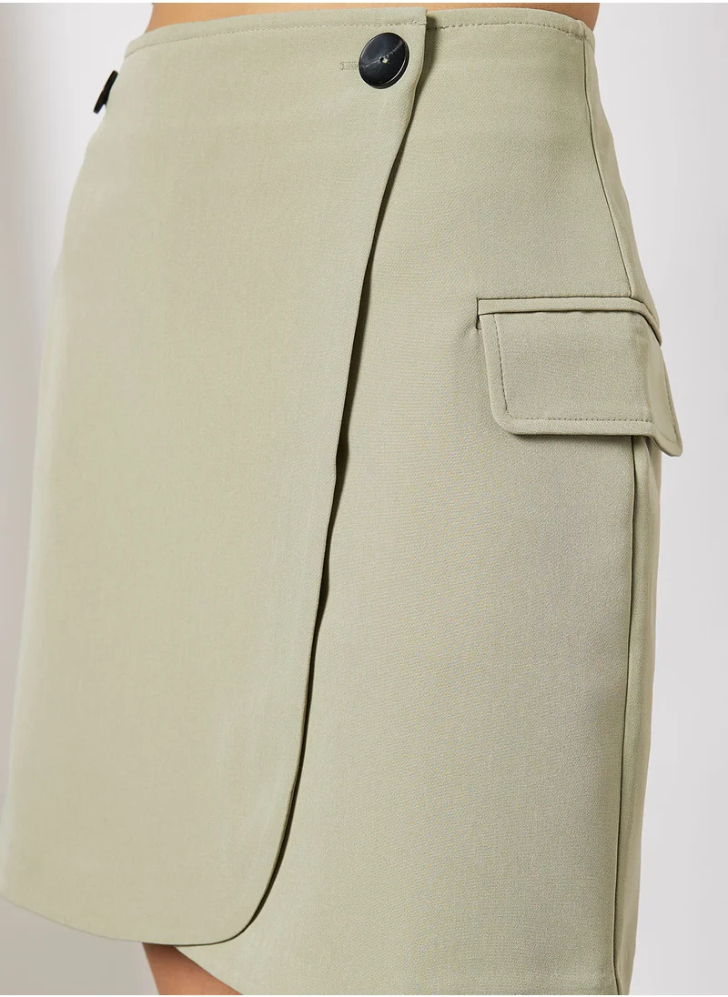 ONLY Solid Wrap Skirt