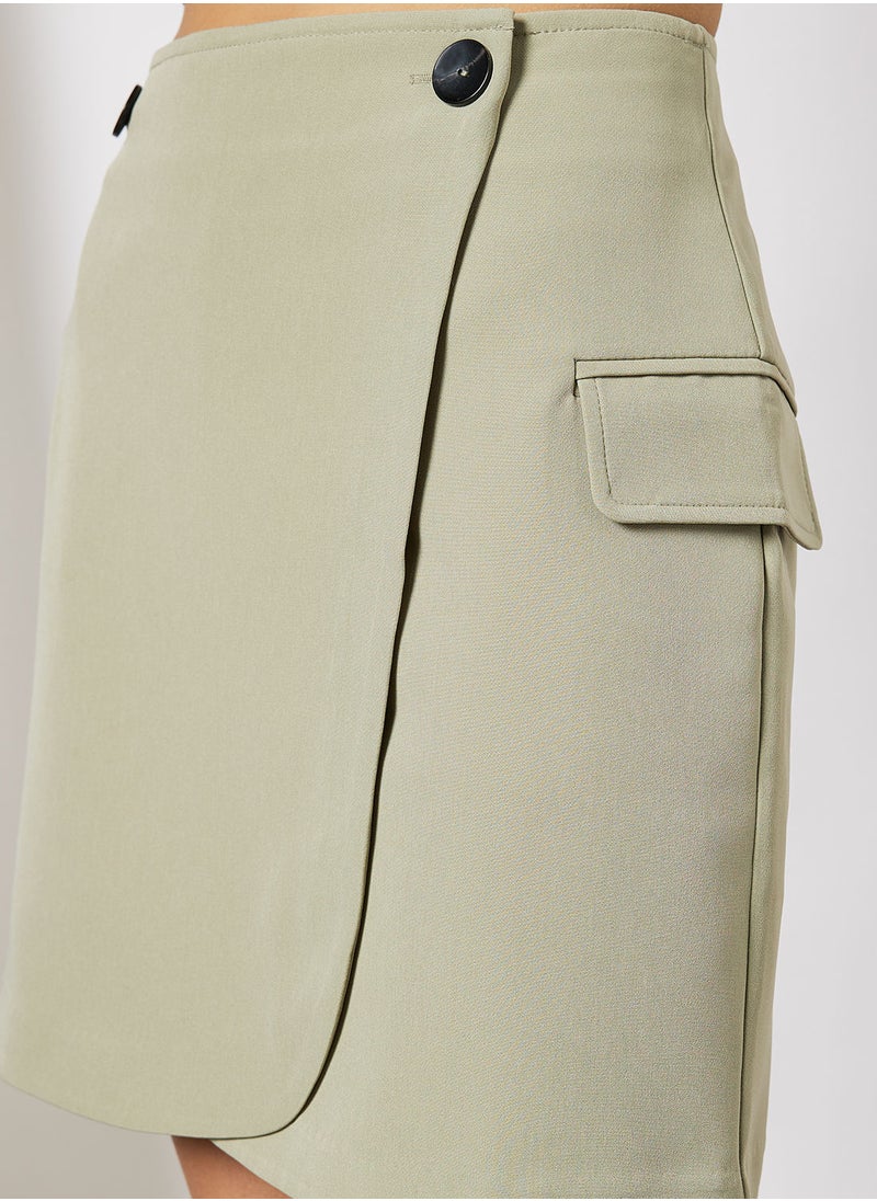 ONLY - Solid Wrap Skirt - Image 1