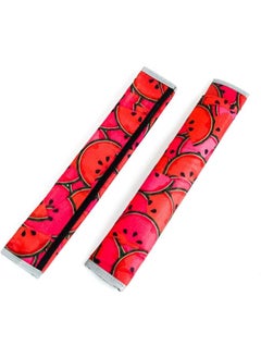 Generic Watermelon  2 Pcs Sparkling Seat Belt Cover, Protector from radar fines , Accessories Compatible with All Cars With light reflect feature 
