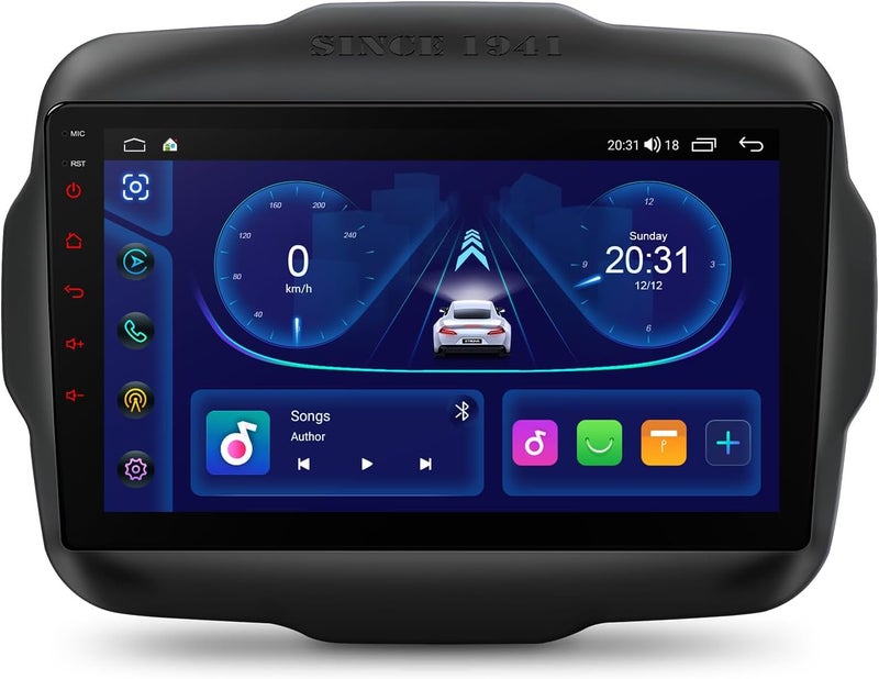 XTRONS Android 13 Car Stereo for Jeep Renegade - 9 Inch Touch Screen GPS Navigation Bluetooth Head Unit - Image 1