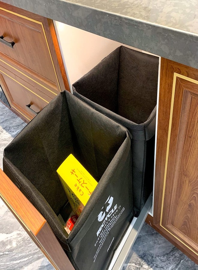 Jesintop Recycle Bins for Kitchen,Ultra-Large Capacity Recycle Waste Bin Bags for Kitchen Home Trash Sorting Bins Organizer Baskets,29 Gal Series(4pcs) - Image 3